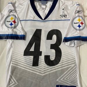TROY POLAMALU #43 STEELERS SB XLV FOOTBALL JERSEY